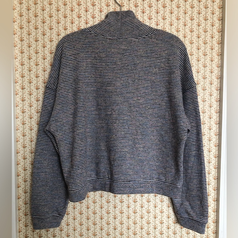 Madewell Textured Rainbow Ribbed Turtleneck Sweater | XL - Picture 8 of 10